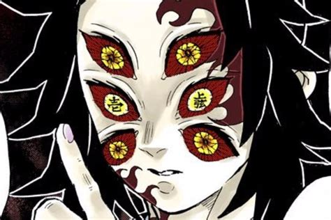 Ilustración de Kokushibo con sus seis ojos