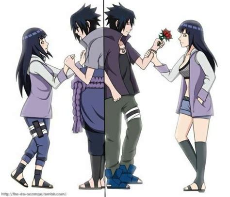 Hinata y Sasuke cara a cara