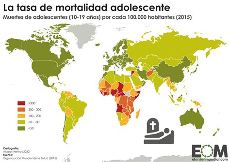 Mapa mundial con tasas de mortalidad fetal