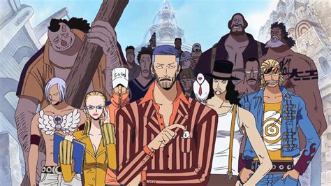 Tripulação da Galley-La Company confrontando Luffy