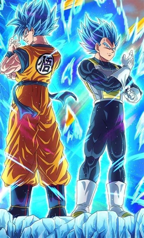Vegeta y Goku en Super Saiyajin Blue