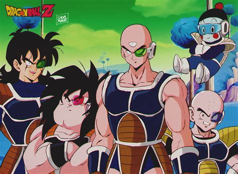 Krilin y Gohan vistiendo las armaduras del ejército de Freezer