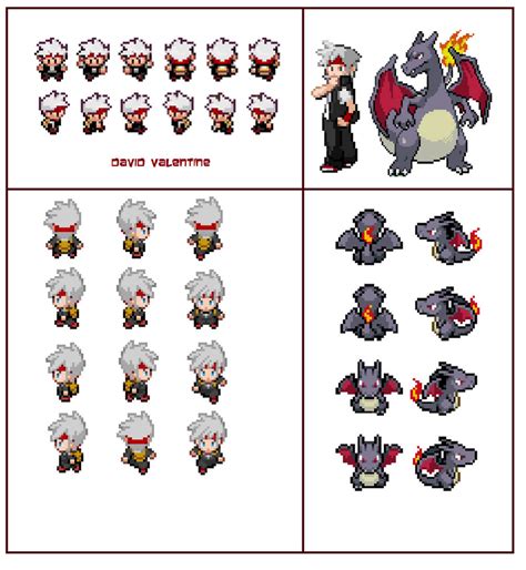 Ejemplo de sprites de Pokémon en estilo Gen 4