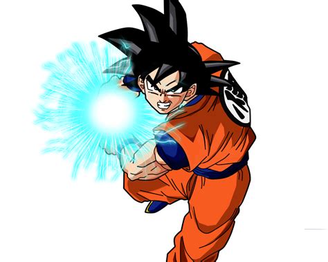 Ilustración de Goku usando el Kame Hame Ha