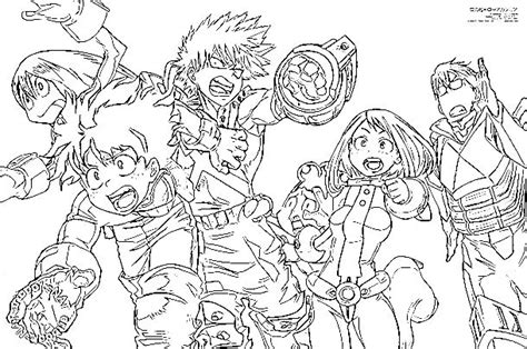 Ejemplos de dibujos para colorear de Boku no Hero