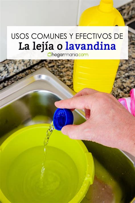 Infografía sobre usos de la lejía en el hogar