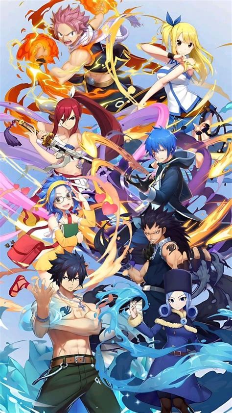 Fan art de Naruto y personajes de Fairy Tail