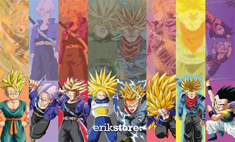 Diagrama de las transformaciones de Trunks del Futuro