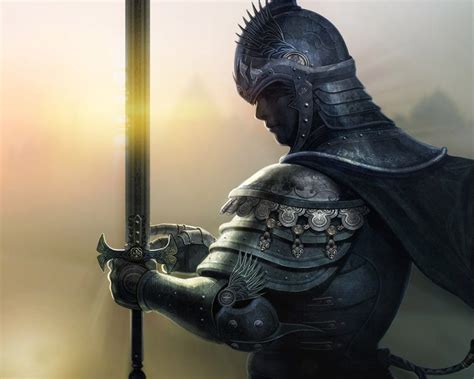 Representación artística del Rey Grey en su armadura, rodeado de aura de poder.