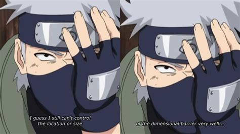 Kakashi usando el Kamui en batalla