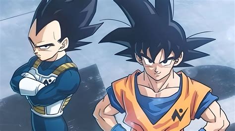 Goku y Vegeta con el emblema de la Patrulla Galáctica
