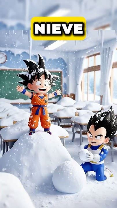 Goku congelado en la nieve