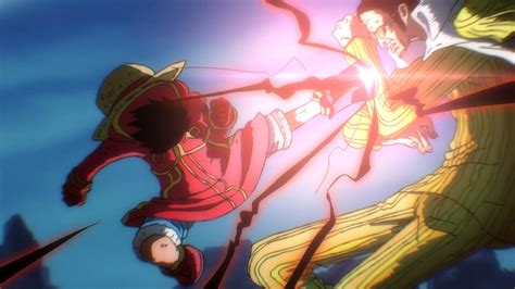 Luffy vs Kizaru en el arco Egghead