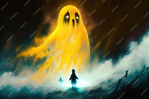 Representación artística de un fantasma
