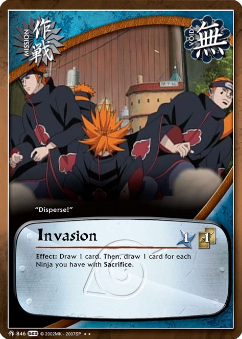 Ejemplo de carta de Jutsu en Naruto Shippūden