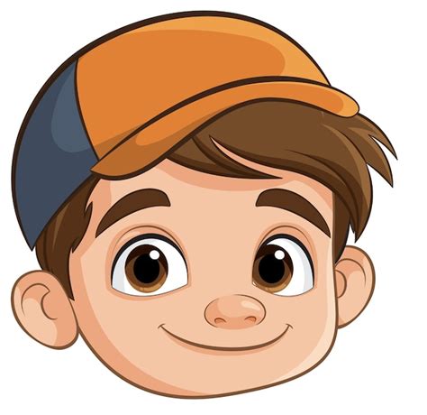 Niño sonriente usando una gorra de béisbol con diseño de ballena