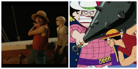 Luffy luchando contra Alvida