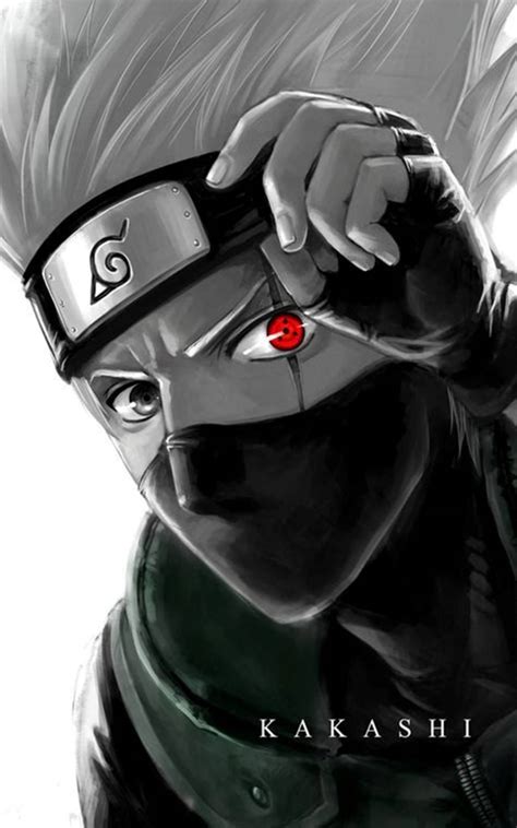 Kakashi Hatake en pose de combate con Sharingan