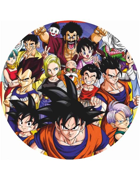 Decoraciones de papel de azúcar comestible con personajes de Dragon Ball