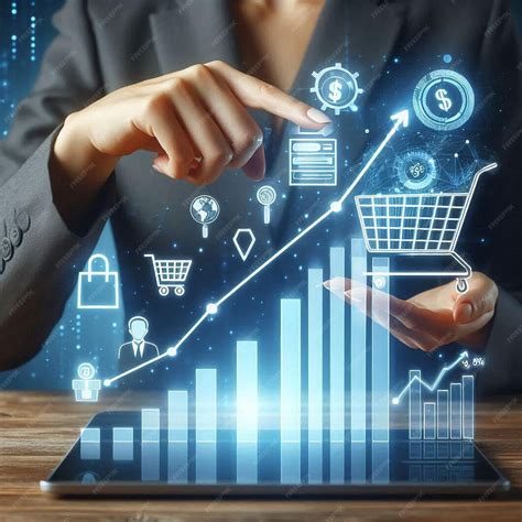 Gráfico de crecimiento de ventas con software omnicanal