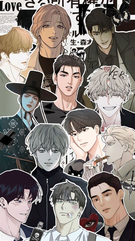 Personajes de manhwa con expresiones intensas