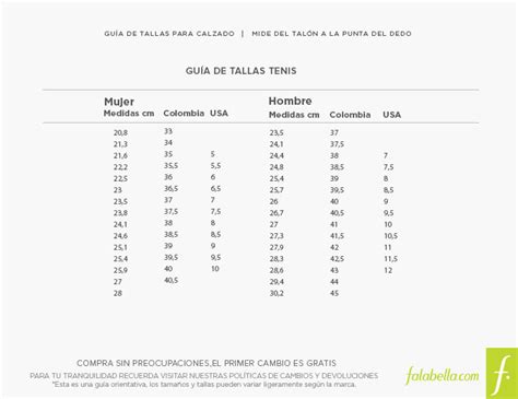 Tabla de tallas de cosplay