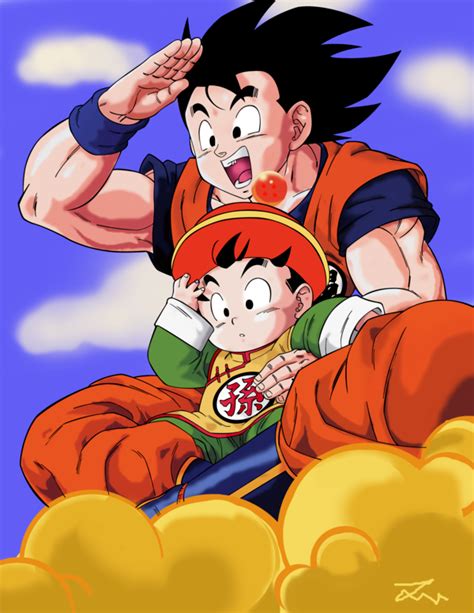 Ilustración de Gohan bebé en Dragon Ball Z