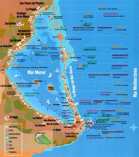 Mapa de La Manga del Mar Menor
