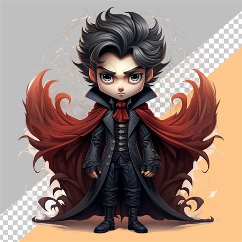 Ilustración de un personaje vampiro seductor