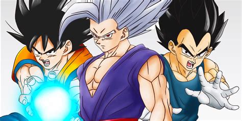 Primer plano del bordado de Goku, Vegeta y Gohan en el collar