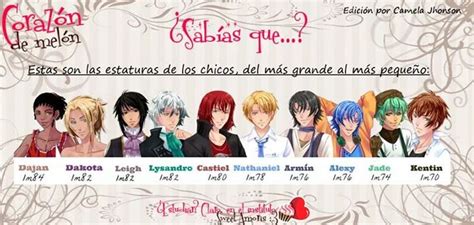 Infografía de las parejas Shonen-Ai/Yaoi de Corazón de Melón