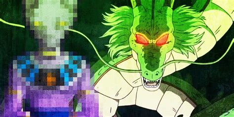 Ilustración de Shenron mostrando miedo a Beerus