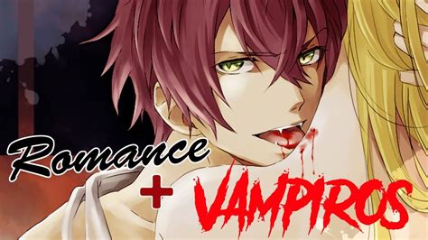 Ilustración de un romance entre un humano y un vampiro en estilo manga
