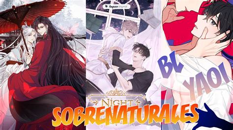 Montaje de portadas de mangas yaoi sobrenaturales