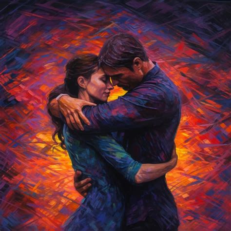 Ilustración de una pareja masculina en un abrazo apasionado