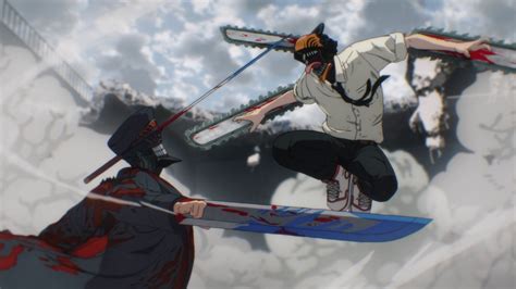 Denji luchando contra asesinos