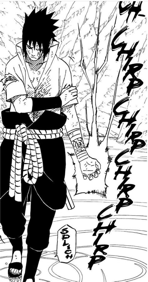 Ilustración de Sasuke Uchiha en estilo manga retro