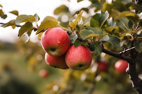 Árbol de manzanas en un bosque