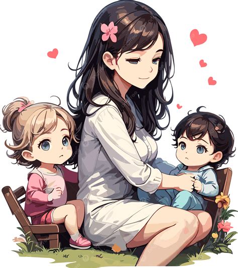 Ilustración de Ken Kaneki de niño con su madre