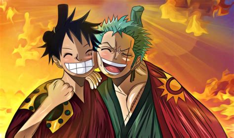 Luffy y Zoro sorprendidos