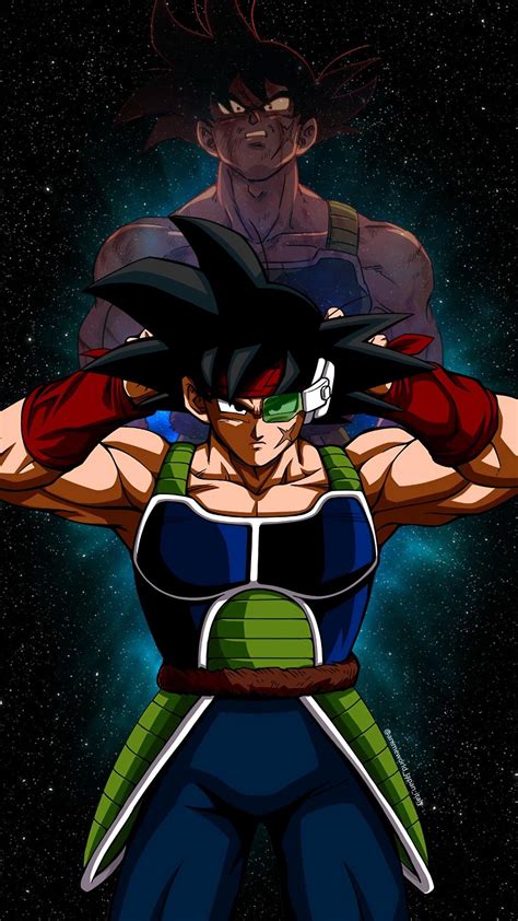 Ilustración de Bardock y Frank luchando en el aire