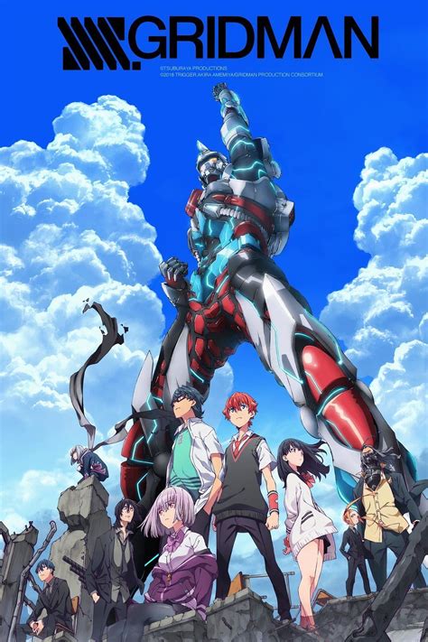 Personajes de SSSS Gridman en un estilo artístico de fanfiction