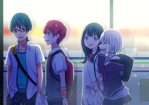 Ilustración de Yuta Hibiki y Sho Utsumi en un contexto romántico