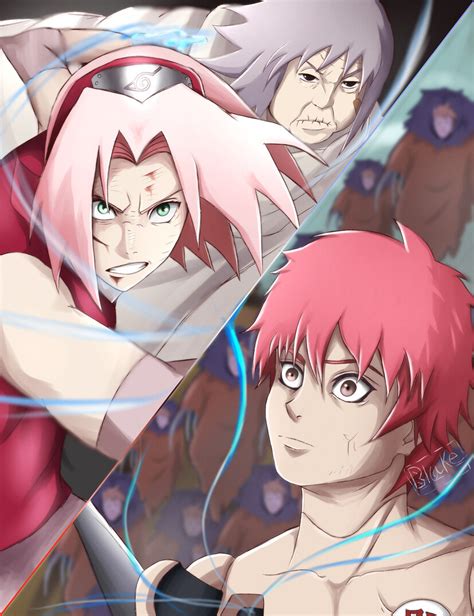 Sakura y Chiyo vs Sasori