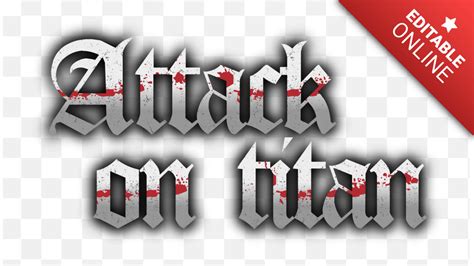 tipografía de Attack on Titan