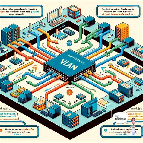 Infografía explicando el concepto de VLAN y su funcionamiento