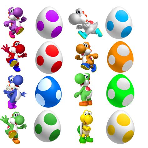 Esquema de las habilidades de Yoshi: lengua, doble salto, huevos