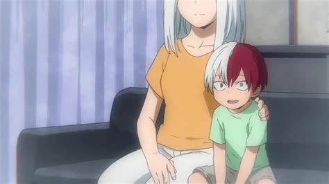 Shoto Todoroki y su madre Rei