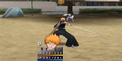 Captura de pantalla del juego Bleach: Hanatareshi Yabou mostrando a Ichigo en combate.