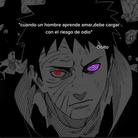 Imagen de Obito Uchiha diciendo una frase icónica
